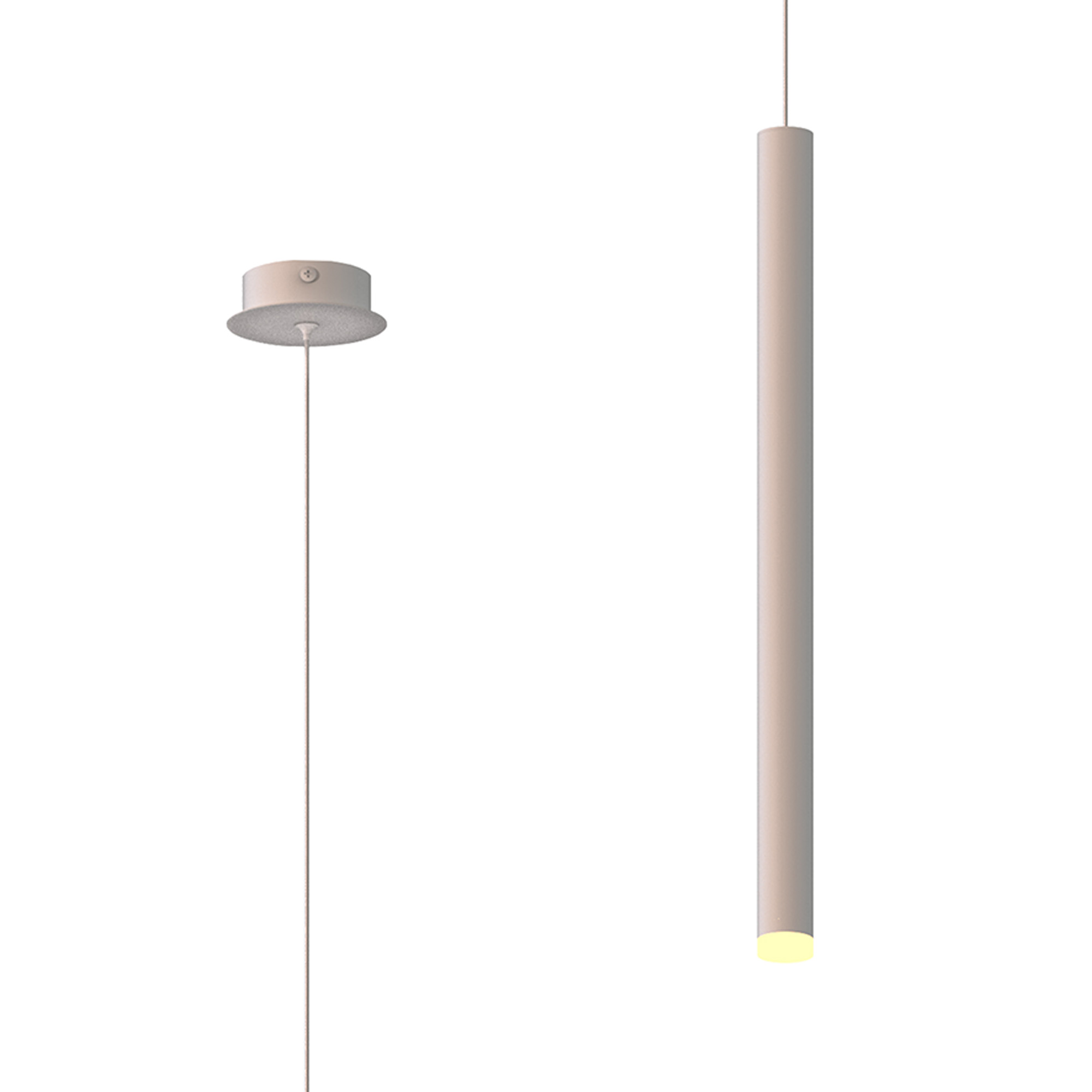 M8078  Cala 1 Light 2.55m Pendant 6W LED Sand White